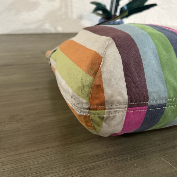 COACH 19021 POPPY LEGACY STRIPE GLAM TOTE Shoulder Bag Sequins Multicolor - Picture 7 of 8